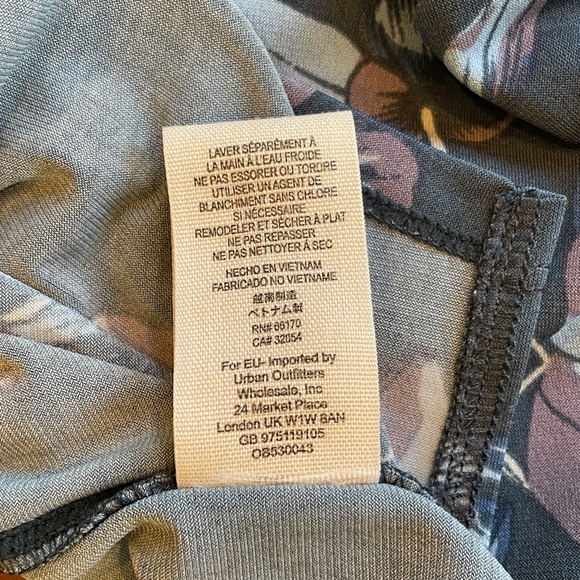 Free People Floral Cutout Cage Blue Tank Blue - Picture 9 of 10